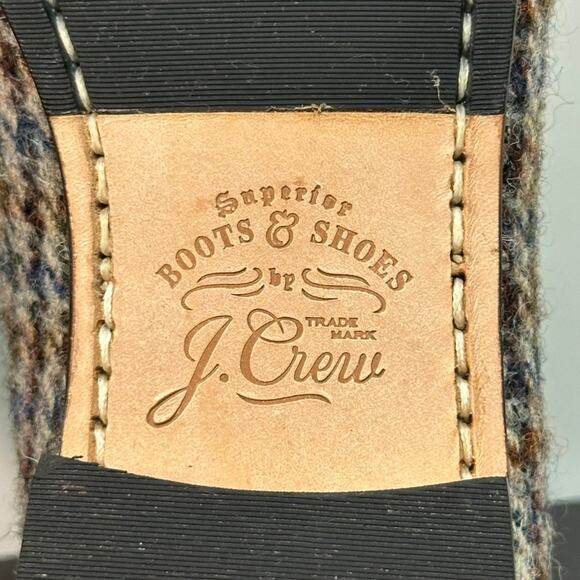 NIB J. Crew Camden Slip-On Loafer Harris Tweed Houndstooth Wool Multicolor 8 - Picture 7 of 9